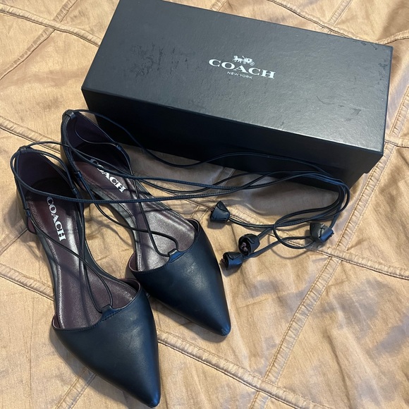 Coach Shoes - ✅ COACH   Johnson Soft Shine Calf, Pointed Toe Ballet Leather Flat shoes